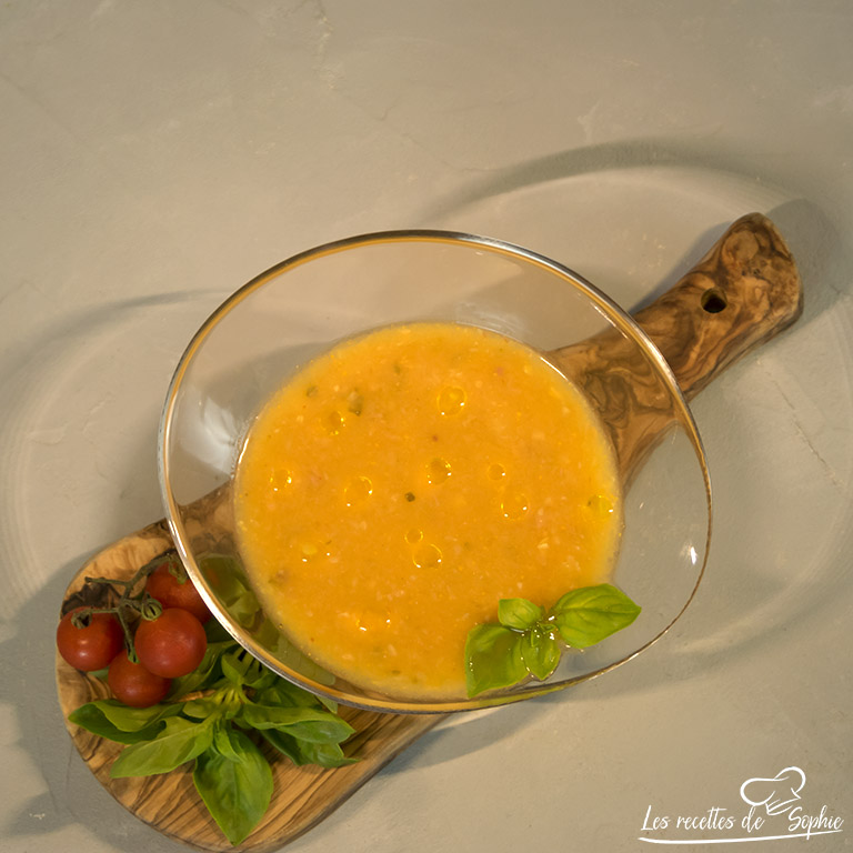 velouté courgette tomate