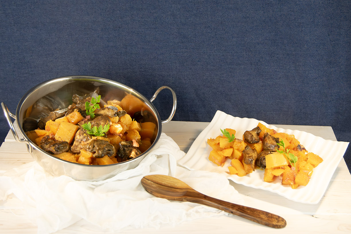 poêlée de butternut aux cèpes