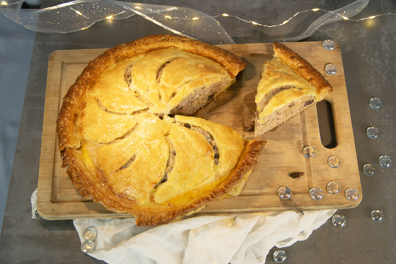 Tourte au foie gras et morilles