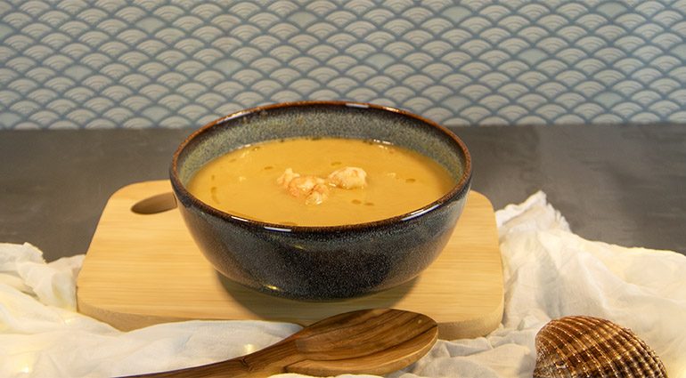 velouté de gambas au safran