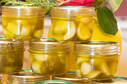 Conserves d'ail confit maison