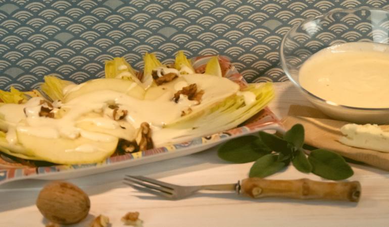 sauce salade au Roquefort et fromage blanc